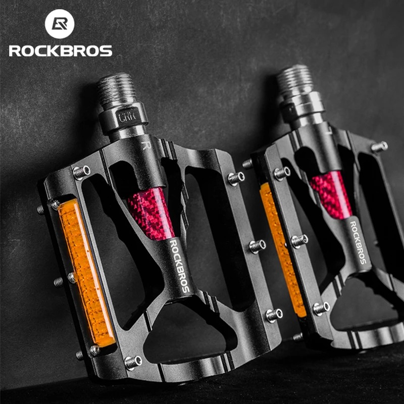 Pedal Platform Flat - ROCKBROS Bicycle Pedals Alloy Bearings Cycling