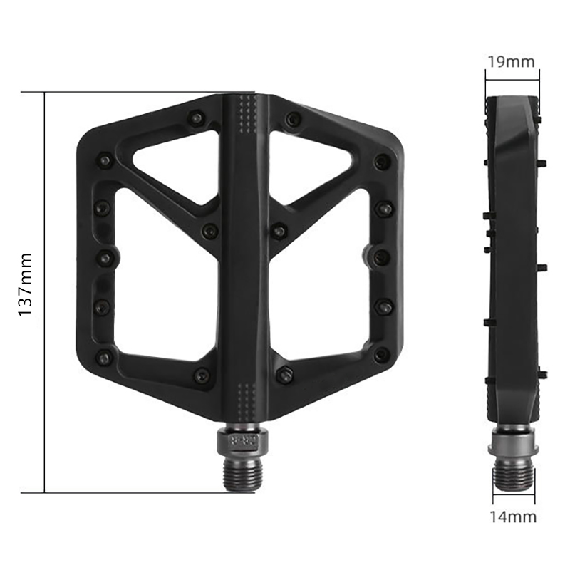 Nylon Bicycle Pedals MTB Platf - Pedal Platform Flat recension och pris