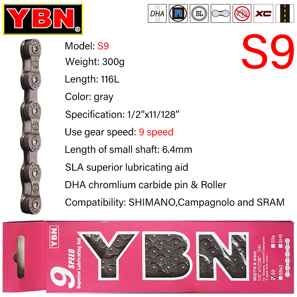 YBN Bicycle Chain 8/9/10/11/12 - Cassette 11 Speed recension och pris