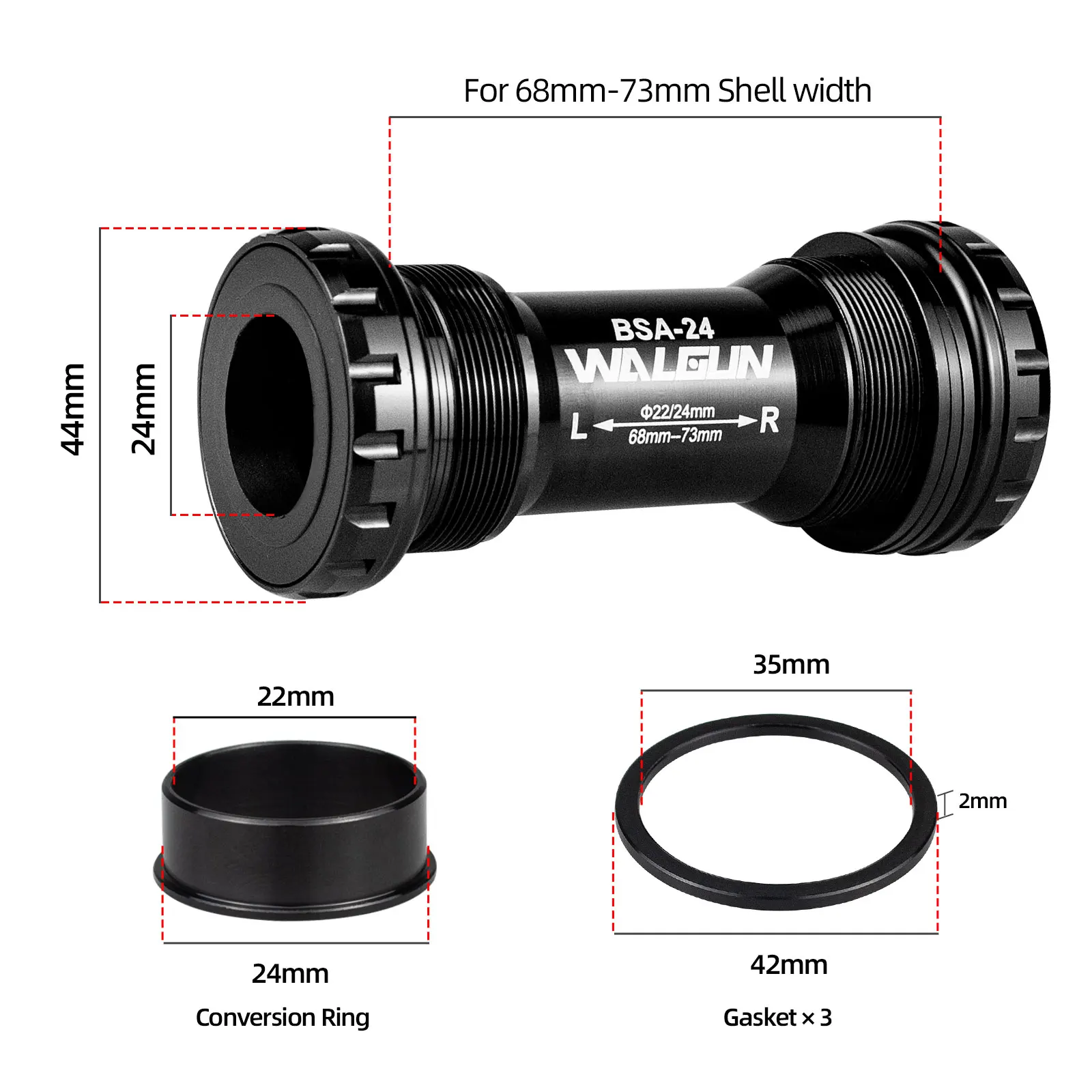 BSA Threaded Bike Bottom Brack - Bottom Bracket Press recension och pris