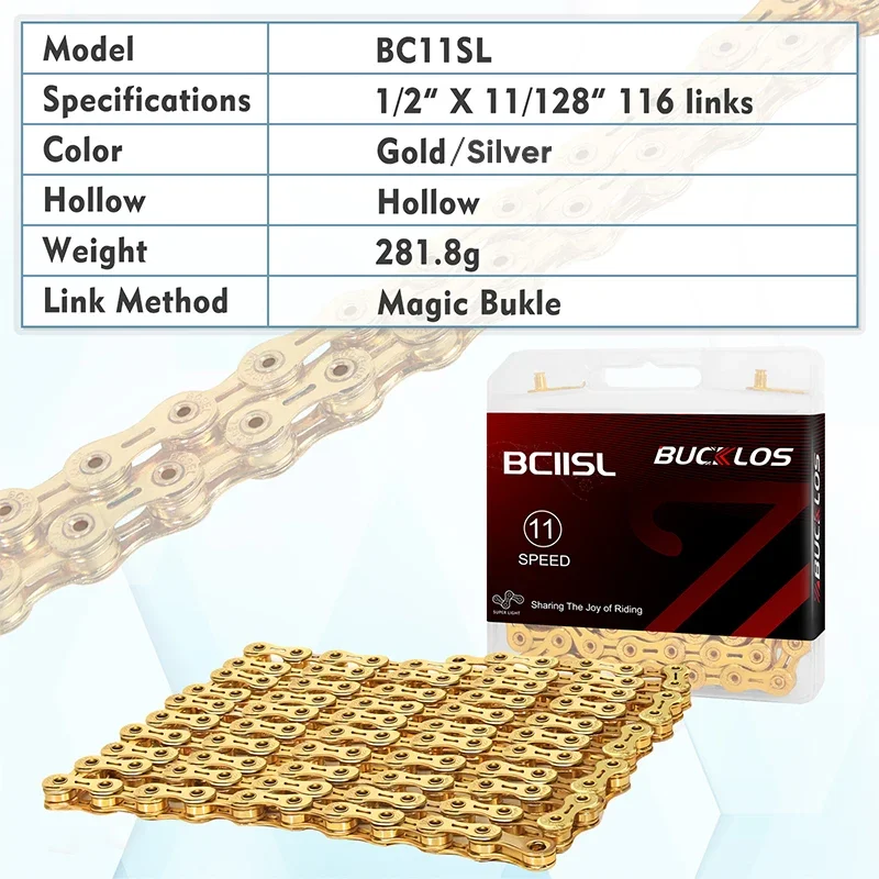 BUCKLOS 11 Speed MTB Chain 116 - Mountain Biking Bc recension och pris